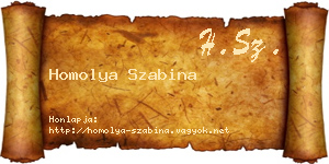 Homolya Szabina névjegykártya