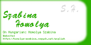 szabina homolya business card